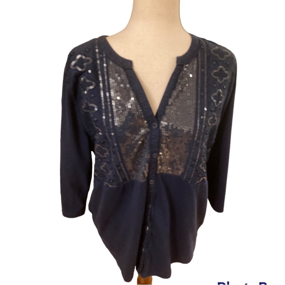 Style & Co. Navy Sparkle Tunic